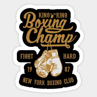 Boxing Champ - King of The Ring Sticker